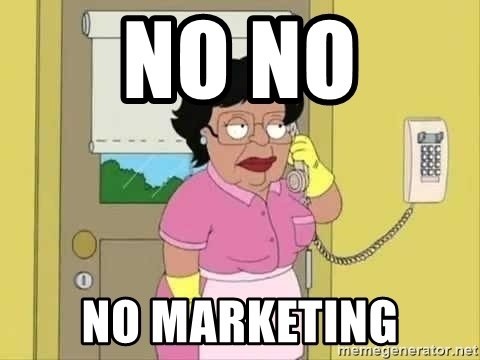 Consuela on the phone - No No No Marketing